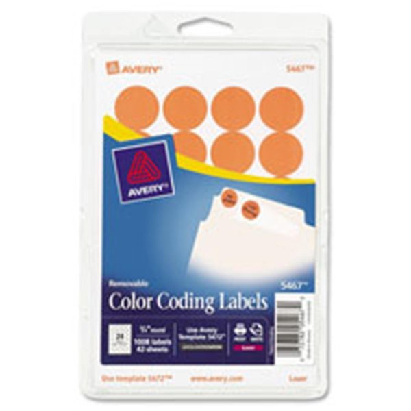 Avery Avery AVE05468 Removable Labels; .75 in. Round; 1008-PK